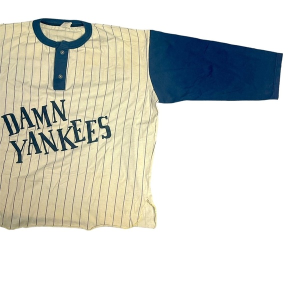 Men’s white and navy blue baseball style half sleeve jersey XL - Picture 4 of 5